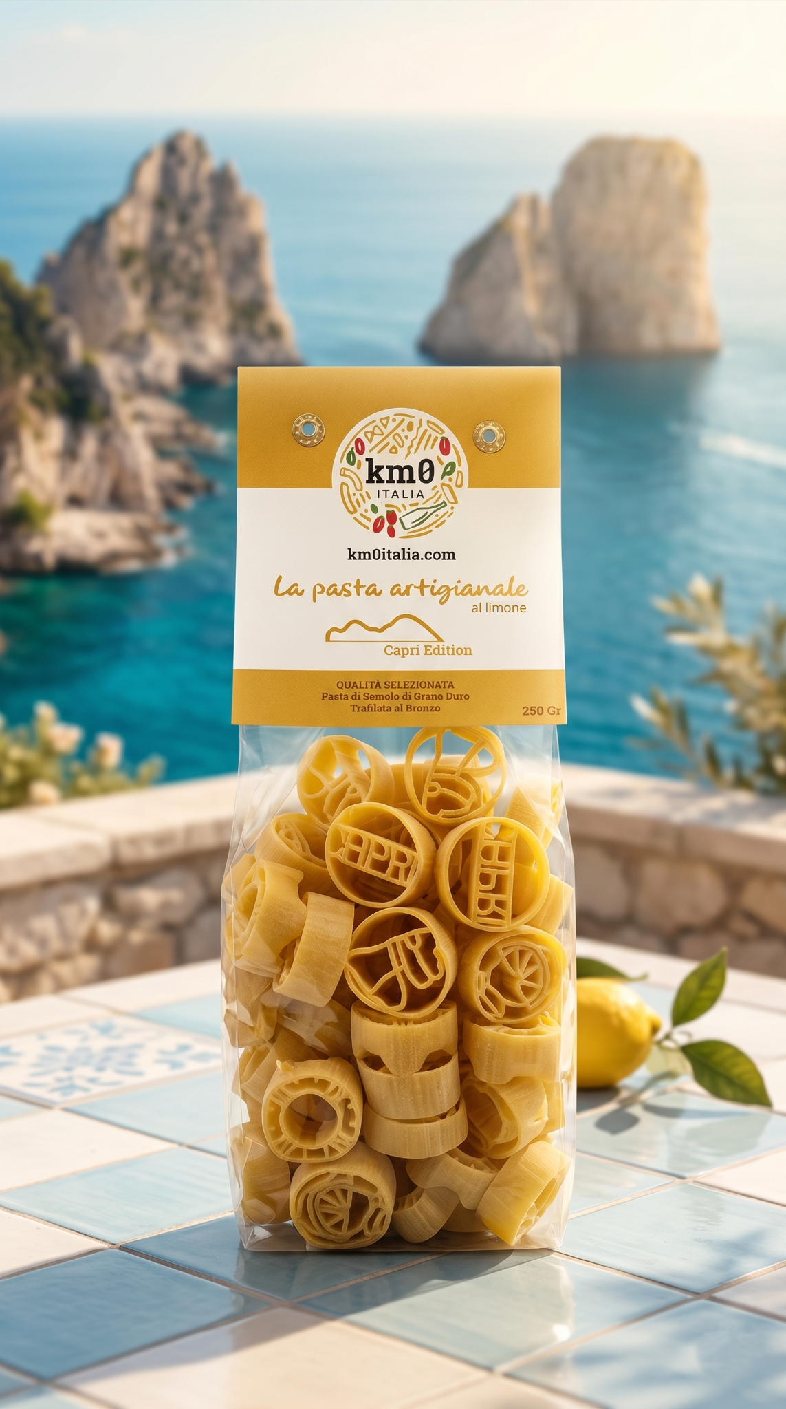 Pasta Speciale Capri Souvenir 250g con 5 forme speciali dedicate all’isola