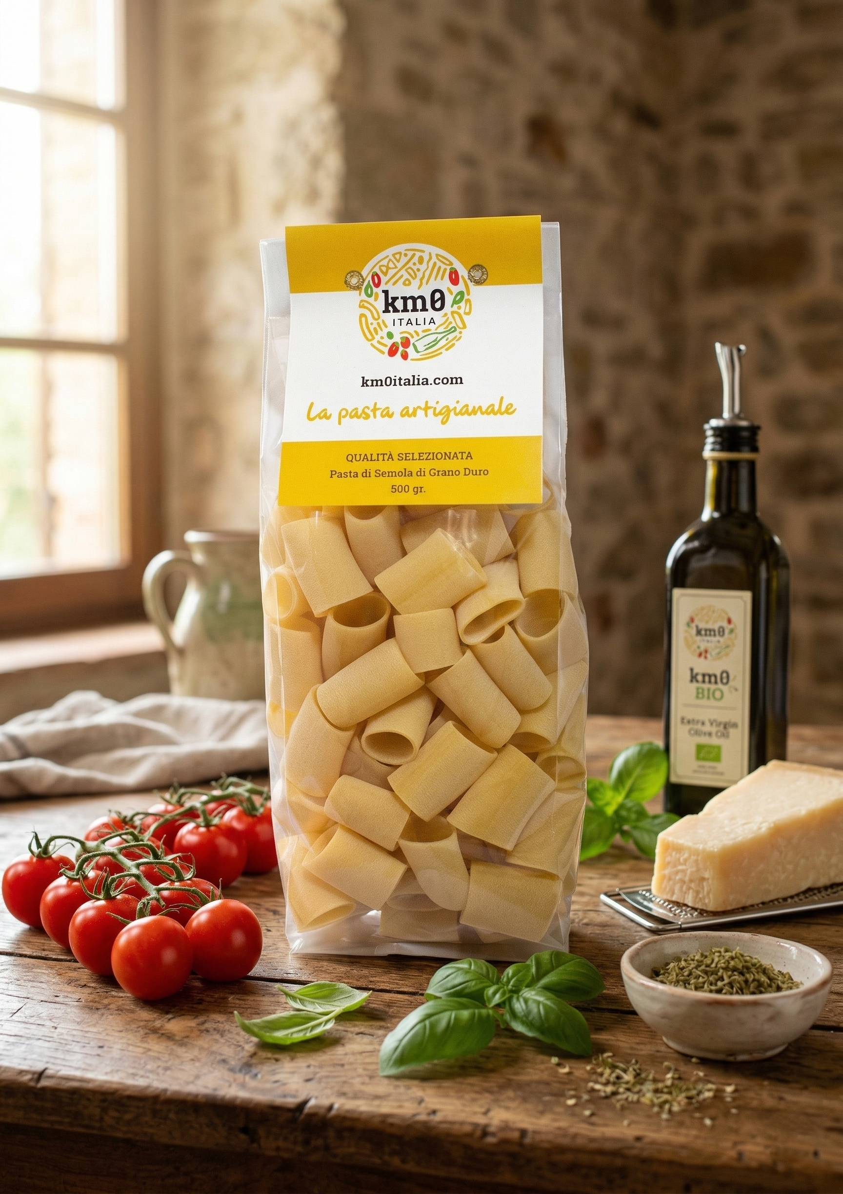 paccheri lisci pasta artigianale Km0italia di grano duro