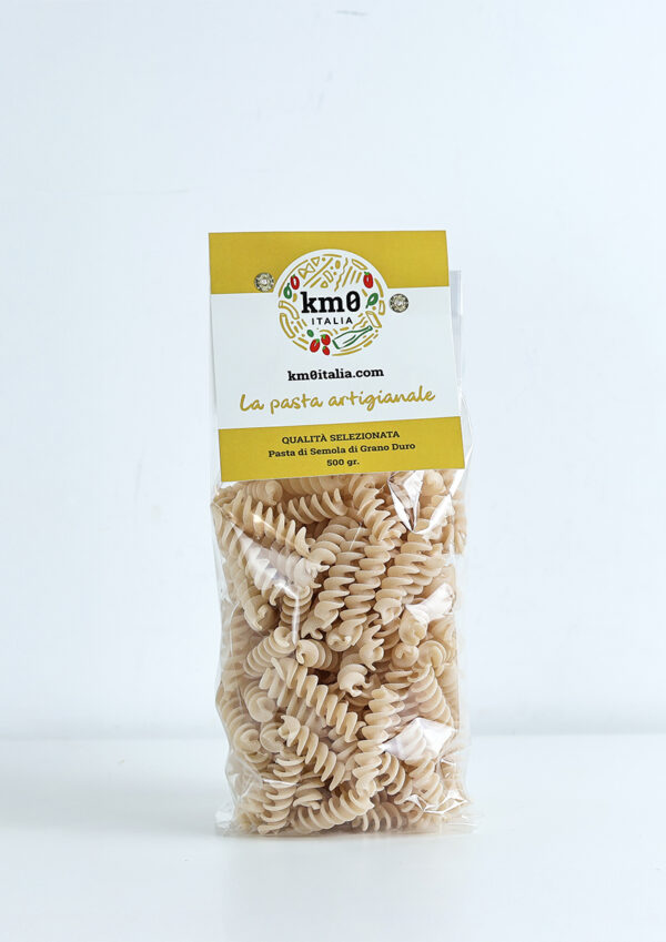 Eliche piccole pasta corta artigianale a spirale"