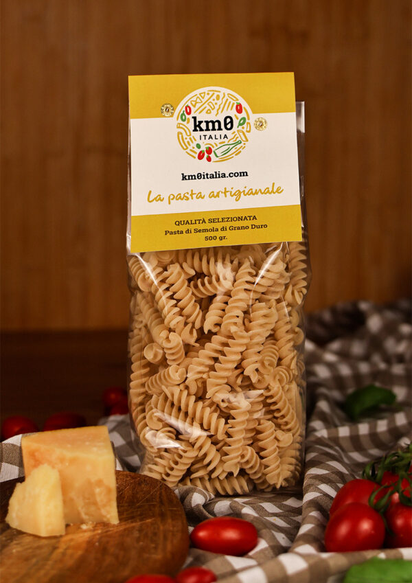 Eliche piccole pasta corta artigianale a spirale"