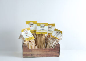 Cascetta degustazione con 5 pacchi di pasta artigianale campana trafilata al bronzo