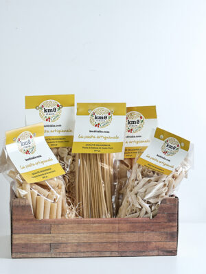 Cascetta degustazione con 5 pacchi di pasta artigianale campana trafilata al bronzo